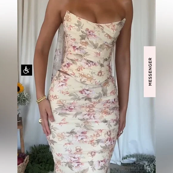 CASSIDY

HONEYFLOWER PRINT FLUTED HEM MAXI SKIRt and CORSET - Picture 4 of 7